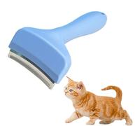Brosse anti-mue - L'outil de toilettage ultime pour chats et chiens, réduit la perte de poils et les nœuds, convient aux poils longs et courts (Bleu, Taille S)