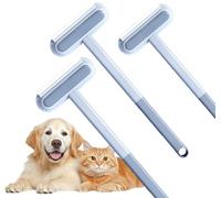 Brosse anti-peluches multifonctionnelle pour chats et chiens, réutilisable et lavable, pour tapis et canapés - Manche long réglable avec suceur plat et raclette (3pcs)