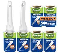 Brosse Anti Poils Animaux 540 Feuilles très adhésives - Extra Collant Rouleau adhesif Vetement, Brosse Adhesive Poils Animaux (Blanc)