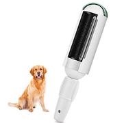 Brosse Anti Poils Chien,Brosse Adhésive pour Animaux Domestiques Rouleau Anti Poil Chat, Anti Peluches pour Poils d'animaux, Aussi pour Nettoyer La Laine des Lits Et des Pulls (Vert)