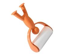 Brosse Anti-poils D'animaux Portable, Rouleau Adhésif Extra Collant | Plastique Orange, Format Rechargeable et Pratique, pour Vêtements, Tapis, Canapé et Literie