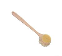 Brosse antidérapante à manche long de 41 cm | Design double face, mousse latérale éponge, côté poils exfoliants, outil de douche tout-en-un
