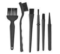 Brosse Antistatique Noire pour Clavier, Nettoyage Électronique, Lot de Set | Plastique, Accès aux Zones Difficiles, Usage Bureau Cuisine, pour Bouton de Rasoir et Téléphone