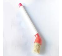 Brosse applicateur pour lubrifiant de changement de pneu, outil de lubrification de perles de pneu coudé avec poignée en plastique, compatible avec pâte blanche, installation de pneus automobiles