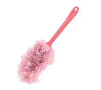 Brosse arrière à Long manche, 2 pièces, épurateurs corporels, douche suspendue, éponges, brosses de bain-douche en maille douce, accessoires bain pour Hommes et Femmes(Pink)