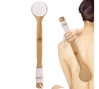 Brosse arrière - Brosse de douche à long manche - Outil de massage de | Poils doux et denses en velours, baguette de nettoyage du corps, catégorie de soins personnels, couleur rose pour homme et