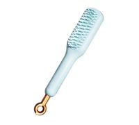 Brosse Auto-Nettoyante Anti-Nœuds 1 Pression - Brosse Démêlante Magique avec Massage Cuir Chevelu pour Cheveux Bouclés/Lisses/Courts - Portable Bleu