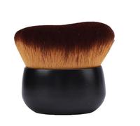 Brosse autobronzante, brosse de maquillage pour le corps, tête en forme de vague de cheveux doux, applicateur de bronzage pour utilisation humide ou sèche (Noir)