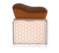 Brosse autobronzante rétractable avec couvercle, pinceau à fond de teint ondulé, pinceaux de maquillage portables pour mélanger le bronzage liquide fond de teint crème solaire corps visage jambes bras