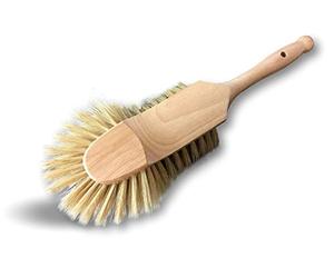 Brosse balayette boulangère 1/2 tête | Bambou | Soie Blanche Sortie 40 mm | Four Boulanger pâtissier Alimentaire Pain Pizza | Kibros 212959