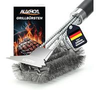 Brosse Barbecue en Acier Inoxydable, 3-in-1 Brosse BBQ avec Grattoir, PP Thermique Manche D'isolation Brosses à Barbecue, 45.5cm Brosses à Gril pour Barbecues à Gaz, Barbecues au Charbon de Bois