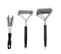 Brosse Barbecue pour Enders Kansas II Pro 4 + Side + Back 4 SIK Profi Turbo | Brosse BBQ Avec Grattoir en Acier Inoxydable, pour Barbecue au Charbon de Bois / électrique / Gaz