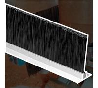 brosse bas de porte Brosse De Finition En Aluminium Pour Joints De Porte, Brosse D'étanchéité Industrielle À Poils En Nylon, Balai De Porte Pour Garage(1 pc,Brush Height 140mm)