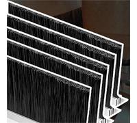 brosse bas de porte Brosse De Finition En Aluminium Pour Joints De Porte, Brosse D'étanchéité Industrielle À Poils En Nylon, Balai De Porte Pour Garage(5 pcs,Brush Height 130mm)