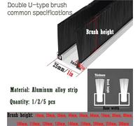 brosse bas de porte Brosse De Nettoyage Industrielle À Haute Hauteur (50, 80, 130, 150, 300 Mm), Brosse À Lamelles En Alliage D'aluminium Pour Industrielles(5 pcs,Brush Height 300mm)