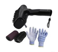 Brosse BBQ Électrique avec LED pour Grilles Sales(with gloves) | Lumière LED intégrée, vision nocturne claire, nettoyage pour précis des coins sombres, pour idéal soirée barbecue