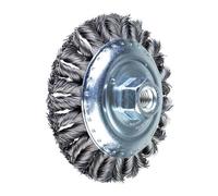 Brosse biseautée D.125mm M14 épaisseur fil 0.5mm fonte 15mm 15000min-¹ 1 CHEVAL
