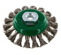 Brosse biseautée en fil d'acier inoxydable tressé 100X12 mm ( M14X2 )