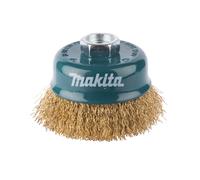 Brosse boisseau à fils acier laitonés et ondulés Ø75 mm - MAKITA - D-39768