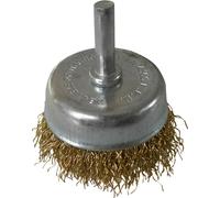 brosse boisseau en laiton 50 mm tige cylindrique pour perceuse