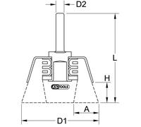 Brosse boisseau inox 0,3 mm, Ø 63 mm KSTOOLS - 3400013