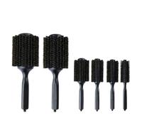 Brosse Brushing Brosse à cheveux ronde poils de poignée | Peigne de barbier professionnel en bois, 6 tailles, queue amovible, for Salon de coiffure(26)