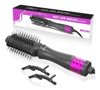 Brosse Chauffante Soufflante et Volumisante 1200W, [2024 Nouveau] One-Step Thermique Coiffante, Sèche-Cheveux, Lissante/Bouclante Ionique pour Boucles Lâches, Cheveux Raides