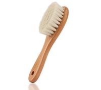 Brosse cheveux bebe， à cheveux Poils de chèvre doux Premium Brosse à bébé en bois pour Cradle Cap, garçons et filles, pour enfant et nouveau-né, Baby Shower Cadeau et Registre (bois bohu)