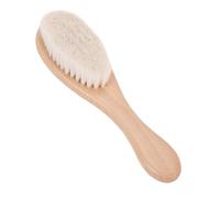 Brosse cheveux bebe, Brosse à cheveux en bois naturel avec poils de chèvre doux, Manche Antidérapant, pour Cradle Cap, garçons et filles, pour enfant et nouveau-né, Cadeau de Naissance