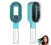Brosse Cheveux BoucléS,IntéGré Brumisateur Cheveux,Utilisable Sur Cheveux Secs Et MouilléS, OnduléS Et Lisses,Brosse Anti-Frisottis Et Anti-NœUds, Avec RéServoir D'Eau (Vert)