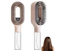 Brosse Cheveux BoucléS,IntéGré Brumisateur Cheveux,Utilisable Sur Cheveux Secs Et MouilléS, OnduléS Et Lisses,Brosse Anti-Frisottis Et Anti-NœUds, Avec RéServoir D'Eau (Khaki)