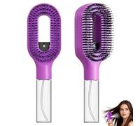 Brosse Cheveux BoucléS,IntéGré Brumisateur Cheveux,Utilisable Sur Cheveux Secs Et MouilléS, OnduléS Et Lisses,Brosse Anti-Frisottis Et Anti-NœUds, Avec RéServoir D'Eau (Violet)