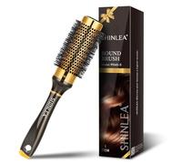 Brosse Cheveux Bouclés - Shinlea Brosse Ronde 33 MM Pour Cheveux Court Femme, Anti-Traction, Coiffant Et Séchant, Ajoutant Du Volume Et De La Brillance Pour Les Cheveux Fins