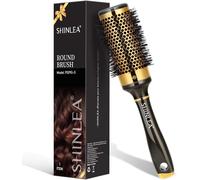 Brosse Cheveux Démélant - Shinlea Brosse Cheveux Bouclés Anti-Traction Pour Fille Femme Homme 43 MM, Démêlant, Coiffant Et Séchant, Ajoutant Du Volume Et De La Brillance (Doré)