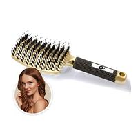 Brosse Cheveux demelante Magique [ NE TIRE PAS ] Poil de Sanglier 100% Naturelle - Pour démêler en douceur !