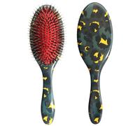 Brosse cheveux Denman Style & Shine Smoother (moyenne) avec poils de sanglier en nylon doux - Pour lisser, d m ler, lisser - (Wildcat) D81M