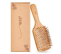 Brosse Cheveux en Bamboo Brosse Brushing Professionnel pour les Cheveux Longs et épais Ondulés, Réduisant la Casse et les Frisottis, Plus d'Enchevêtrement, Peigne Massage, avec un Sac en Tissu Exquis
