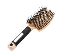 Brosse Cheveux Peigne de Massage du cuir chevelu for filles, brosse à cheveux humide et bouclée for femmes, utilisée comme outil de coiffure en Salon Brosse A Cheveux (Color : Gold)