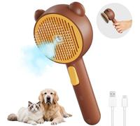 Brosse Chien Chat à Vapeur, 3 En 1 Peigne De Massage En Spray Pour Chats, Brosse à Chat Rechargeable, Avec Réservoir D'eau, Pour Chats à Poils Courts Et Longs, Idéal Pour Massage,Soin