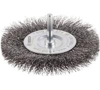 Bosch 1x Brosse circulaire PRO Steel Longlife, fils ondulés pour emmanchement cylindrique 6 mm et perceuse (Ø 100 mm, Professional Accessoire Perceuses/visseuses rotatives)
