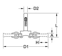 Brosse circulaire acier torsadé 0,3 mm Ø 75 mm KS TOOLS - 340.0038