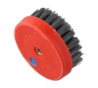 Brosse circulaire en fil métallique abrasif de 10,2 cm avec poils en carbure de silicium en nylon pour polir et nettoyer le granit, le marbre, le quartzite, le béton, le quartzite, le filetage M10