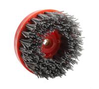 Brosse circulaire en fil métallique abrasif de 10,2 cm avec poils en carbure de silicium en nylon pour polir et nettoyer le granit, le marbre, le quartzite, le béton, le filetage M10 (60#)