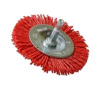 Brosse circulaire en nylon rouge Norton Ø 75 mm pour perceuse