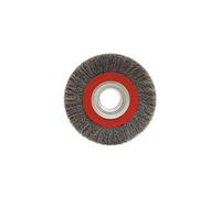 Brosse circulaire fil acier ondulé pour touret 0.30 mm D. 125 mm Al. 16 mm Ep. 20 mm pour métal - Décapage dur - LEMAN - 410.150