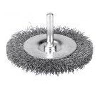Brosse circulaire fil inox ondulé ° 75 mm sur tige pour perceuse SCID