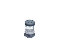 Brosse circulaire MasterClass de petite taille avec distributeur de savon intégré et poils anti-rayures, brosse à savon en plastique, 6 x 6 x 9 cm, capacité de 50 ml, 1 pièce