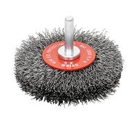 Brosse circulaire STIER Ø 70 mm, diamètre de queue 6 mm, 0,3 mm, ondulée, acier