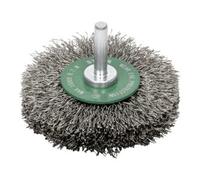 STIER Brosse circulaire STIER Ø 75 mm, diamètre de queue 6 mm, 0,3 mm, ondulée, inox Quantité:1