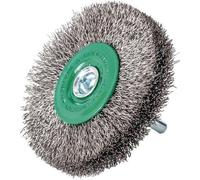 Brosse circulaire sur tige acier inoxydable, filetée 50x0,2mm Lessmann